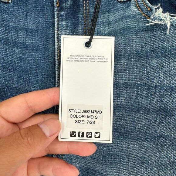 NWT Judy Blue Jeans Womens 28W/7 High Waist Skinny Fit Stretch Distressed Ladies - Picture 5 of 9